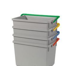10 Liter Eimer | Grau | mit Farbcodierung | 1 Stück 10 Liter Eimer | Grau | mit Farbcodierung | 1 Stück