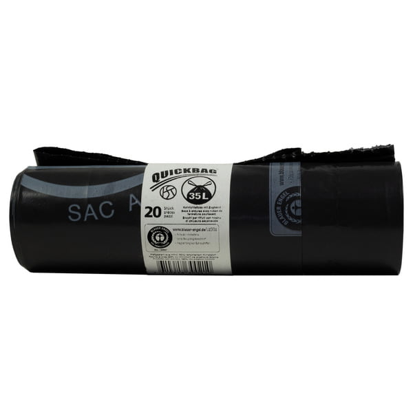 Kehrichtsack Quickbag mit OKS | Zugband | 35 l | schwarz Kehrichtsack Quickbag mit OKS | Zugband | 35 l | schwarz