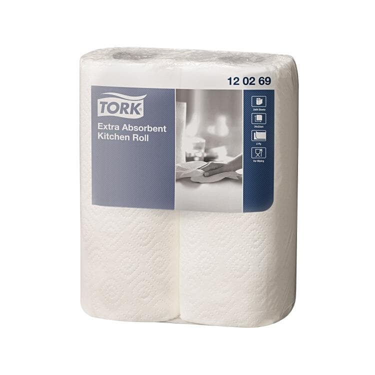 Tork Küchenrolle | 2-lagig | 64 Blatt | Sack à 12 × 2 = 24 Rollen Tork Küchenrolle | 2-lagig | 64 Blatt | Sack à 12 × 2 = 24 Rollen