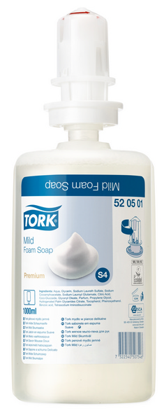 Tork Premium mild Schaumseife | S4-System | Flasche à 1 L Tork Premium mild Schaumseife | S4-System | Flasche à 1 L